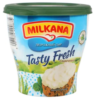 Milkana cream cheese 61% 150g plastic cup — photo 7