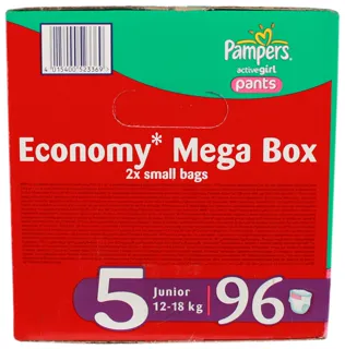Pampers Active Girl Diapers Pants 5 Junior (12-18kg) Mega Pack 96 pcs — photo 3