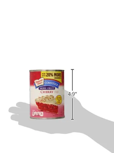 Comstock More Fruit Cherry Pie Filling & Topping, 21 oz (4 pack)