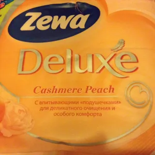 Zewa Deluxe Peach Toilet Paper 3 Ply 4pcs — photo 8