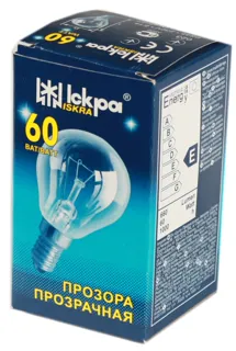 Iskra bulb lamp 230V 60W E14 clear — photo 4