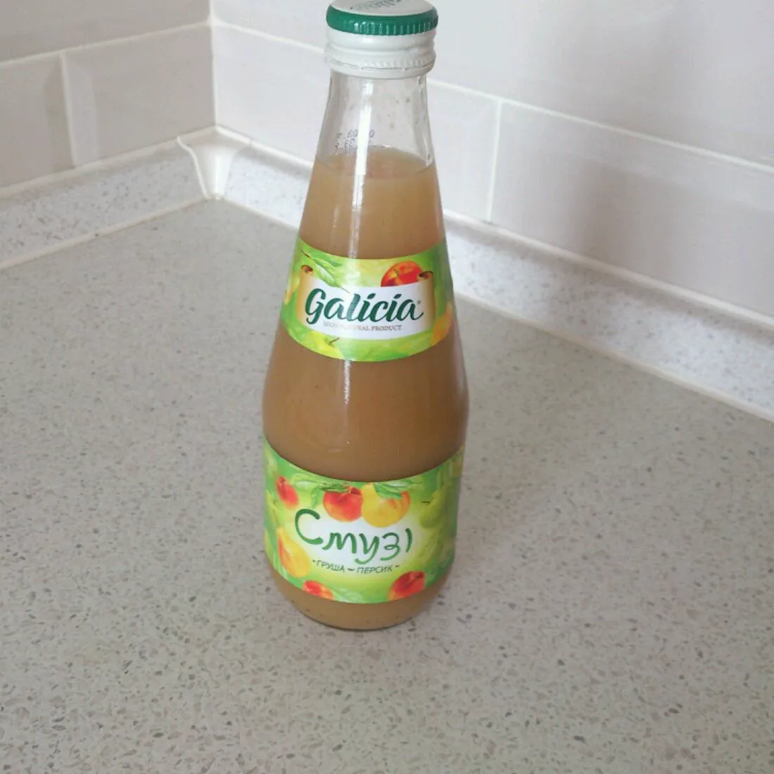 Galicia Juice Smoothie Pear Peach glass bottle 0.33L