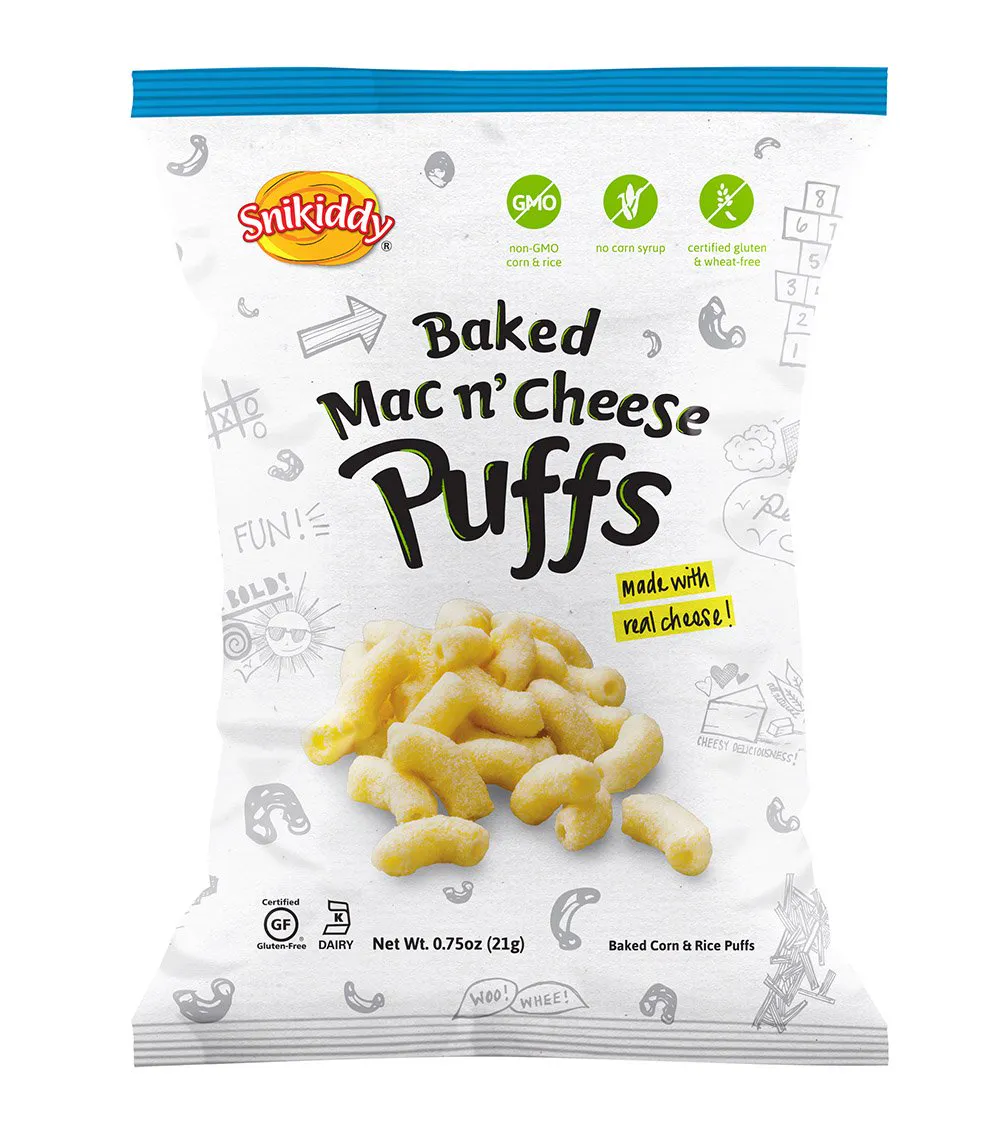 Snikiddy Snacks Mac N' Cheese Пуфи 0,75 унції (72 шт.)