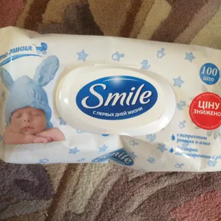 Smile Antibacterial Wet Wipes 100 pcs — photo 5