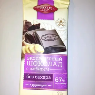 Avk Extra Dark Sugar-Free Chocolate with Ginger 67% 90g x30 — photo 3