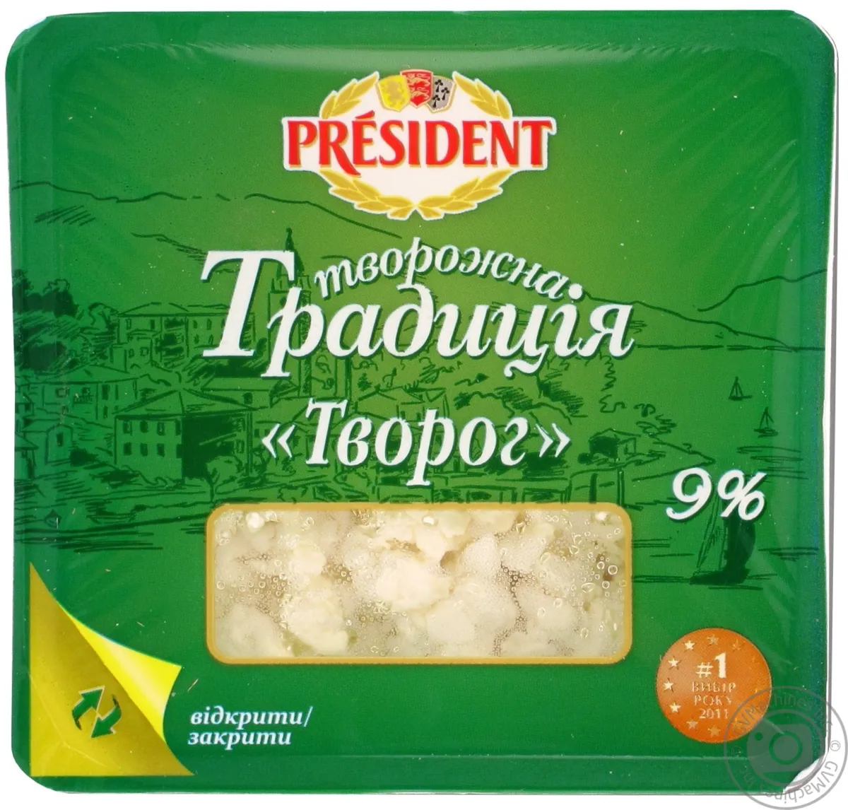 Сир President Творожна традиція кисломолочний 9% 250г