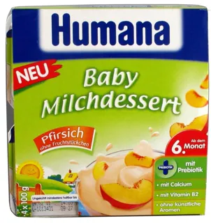 Продукт кисломолочний Humana з персиком і пребіотиками 4 шт по 100 г — фото 3