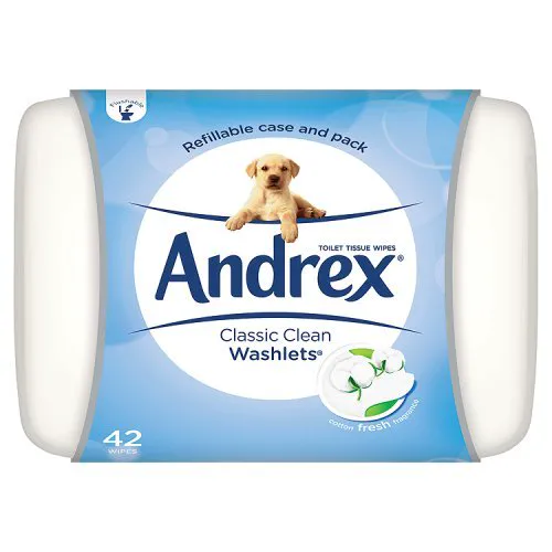 Вологі серветки для туалетного паперу Andrex Washlets з бавовною, свіжий аромат