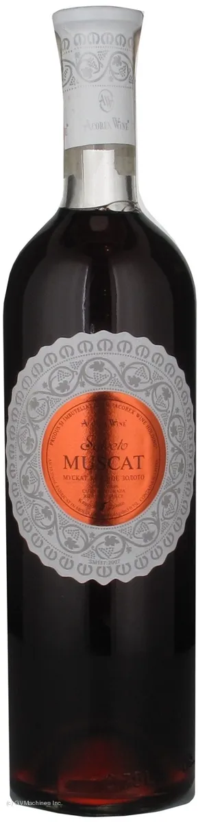 Acorex Salweto Muscat Krasnoe Zoloto Red Semi-Sweet Wine 750ml Glass Bottle