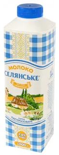 Selianske Pasteurized Milk 2.6% 1L — photo 2