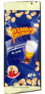 Kozatska Rozvaga Roasted Salted Peanuts for Beer 60g — photo 7