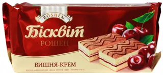 Roshen Cherry Cream Biscuit 300g — photo 4