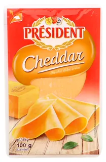 President Cheddar Hard Cheese Slices 52% 100g — photo 7