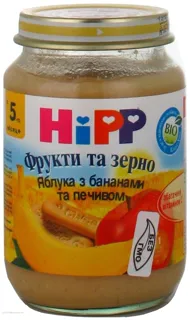Hipp Fruit and Grain Puree Apples with Bananas and Biscuits Vitamin C for Babies from 5 Months Glass Jar 190g — photo 3