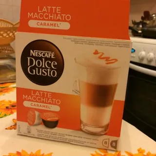 Nescafe Dolce Gusto Latte Macchiato Caramel Capsules Natural Roasted Ground Coffee 8x6g Dry Milk Mix with Sugar 8x15.1g 8 Servings — photo 4