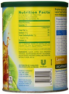 Lipton Iced Tea Mix, Decaf Lemon Sweetened 10 Qt — photo 3