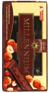 Millennium Golden Nut dark chocolate with whole hazelnuts 100g — photo 4