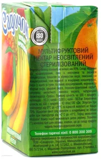 Sadochok Multifruit Nectar Unclarified Sterilized 200ml — photo 7