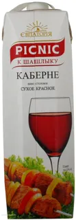 Evpatoria Picnic Cabernet Red Dry Table Wine 13% Tetra Pak 1000ml — photo 6
