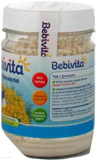 Bebivita Baby Tea with Fennel Instant Sugar-Free from 1 Week 130g Plastic Jar — photo 2