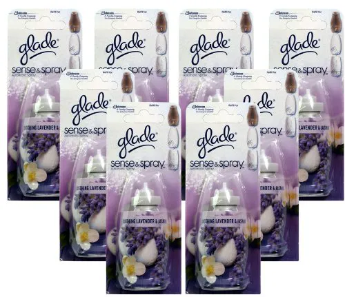 8x Glade Sense and Clean Soothing Lavender and Jasmine 18ml