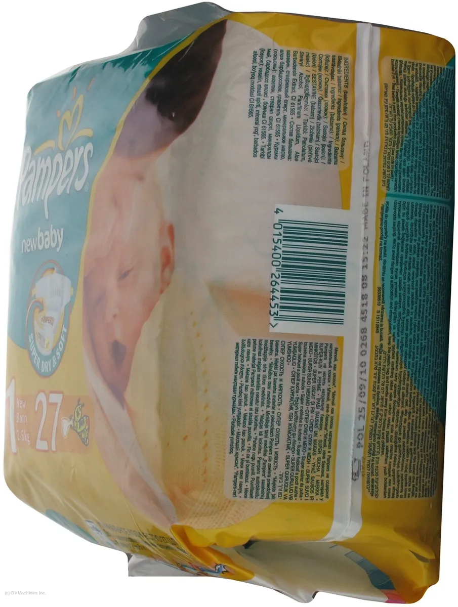 New Baby Unisex Baby Diapers N1 Newborn 2-5kg 27pcs