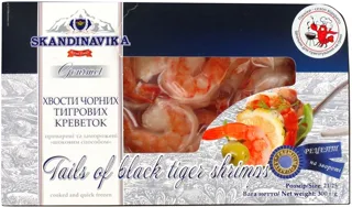 Skandinavika Black Tiger Shrimp Tails 21-25 300g — photo 2