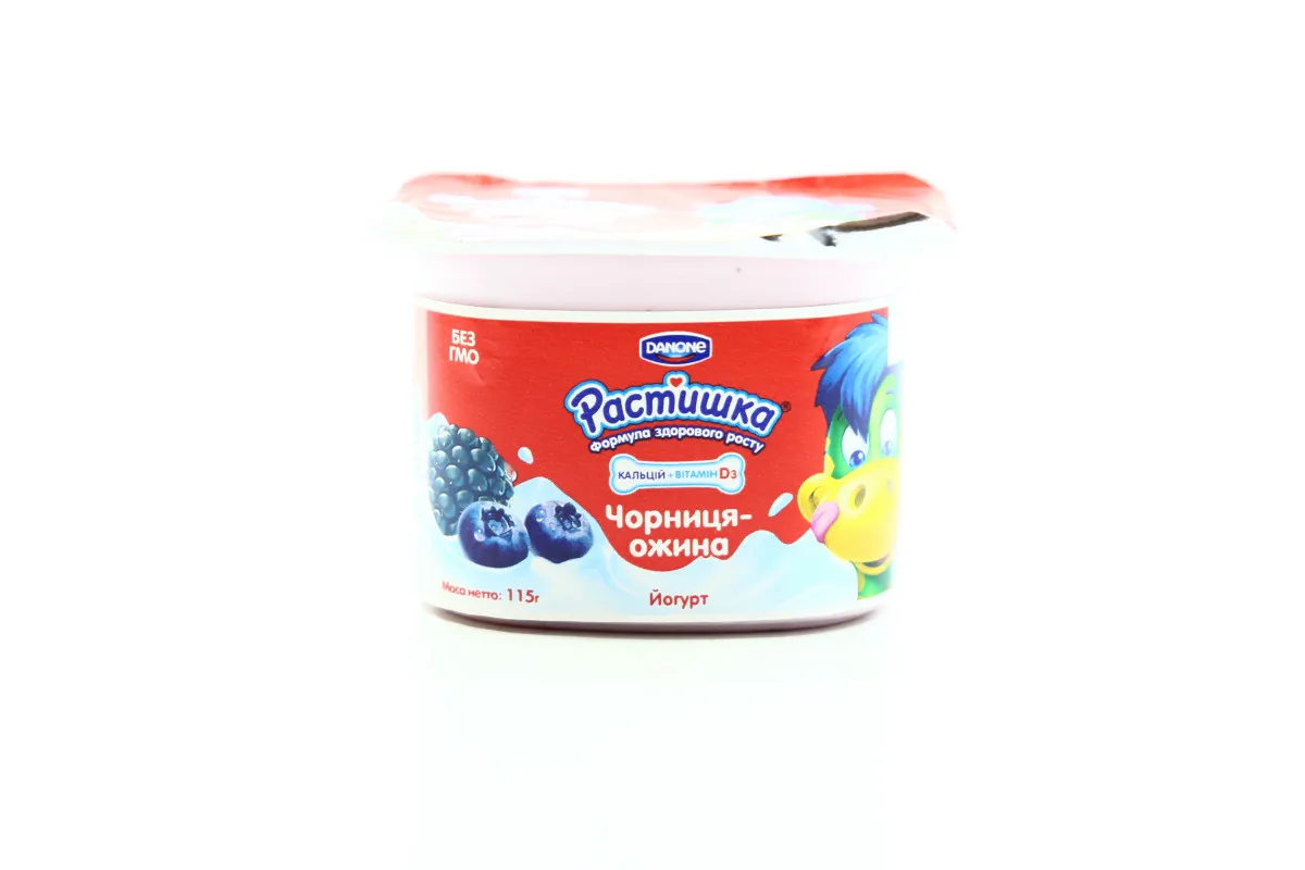 Danone Rastishka Blueberry-Blackberry Yogurt 2.5% 115g x24