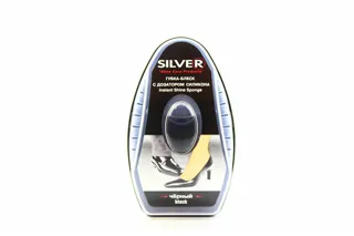 Silver Black Shoe Shine Sponge with Silicone Dispenser — photo 3
