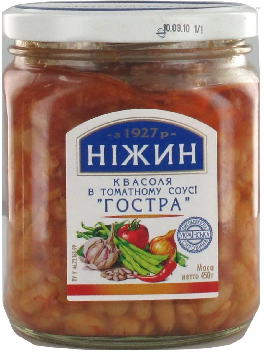 Nyzhyn Spicy Beans in Tomato Sauce 450g