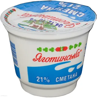 Yagotyn Sour Cream 21% 230g plastic cup — photo 2