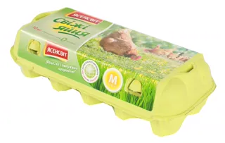 Yasensvit chicken eggs brown white C1 tray 10 pcs — photo 2