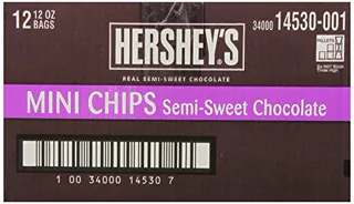 Hersheys Mini Chips Semi-Sweet Chocolate 12 oz Bag (Pack 12) — photo 4
