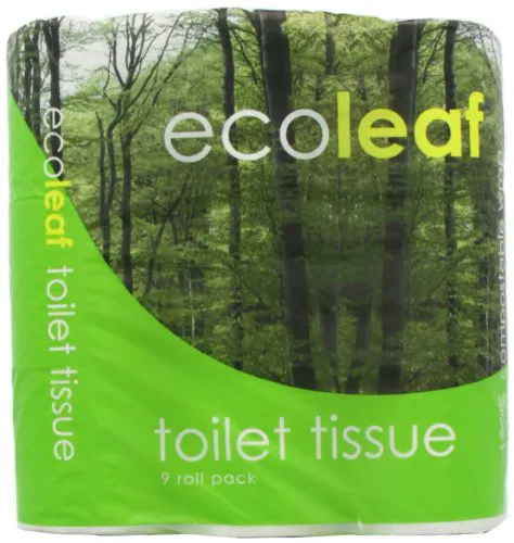 Ecoleaf From Suma туалетний папір 9 рулонів (5 упакувань, всього 45 рулонів)