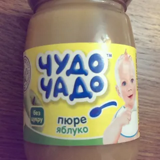 Chudo-chado Apple Puree from 3 Months 170ml Glass Jar — photo 2