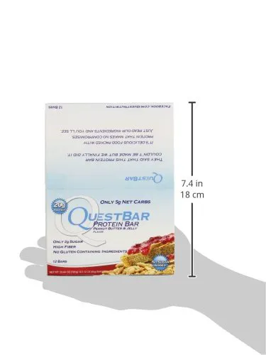 Quest Nutrition білковий батончик, арахісове масло і желе, 2,11 унції (12 шт.)
