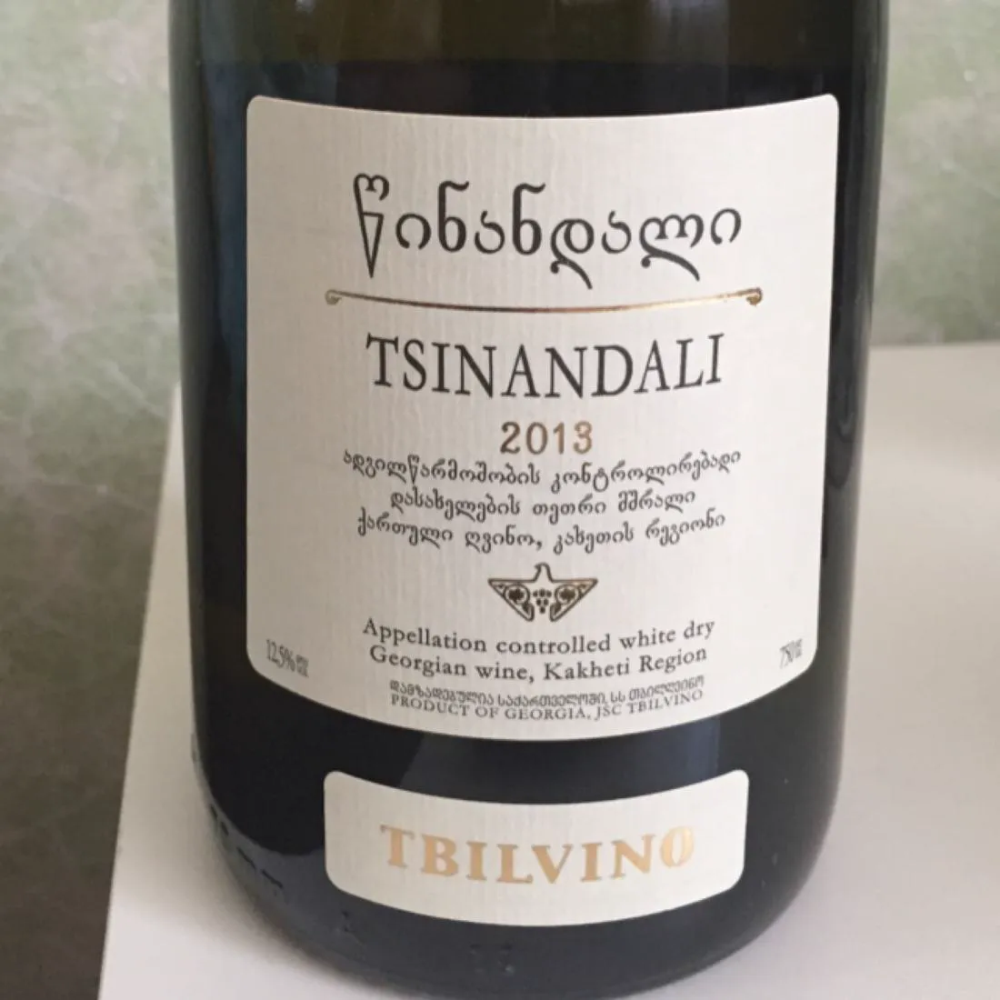 Tbilvino Tsinandali White Dry Wine 0.75L