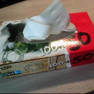 N1 universal mint tissues in box, carton pack 100 pcs — photo 4