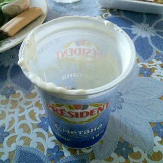 President Sour Cream 15% 400g cup — photo 2