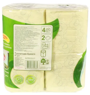Ruta Aroma Toilet Paper Yellow Peach 2-ply 4pcs — photo 3