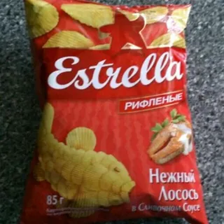 Estrella Chips with Tender Salmon Flavor 85g — photo 2