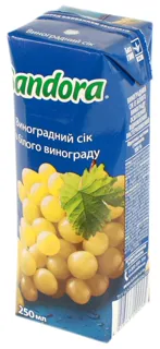 Sandora White Grape Juice Tetra Pak 0.25L — photo 3
