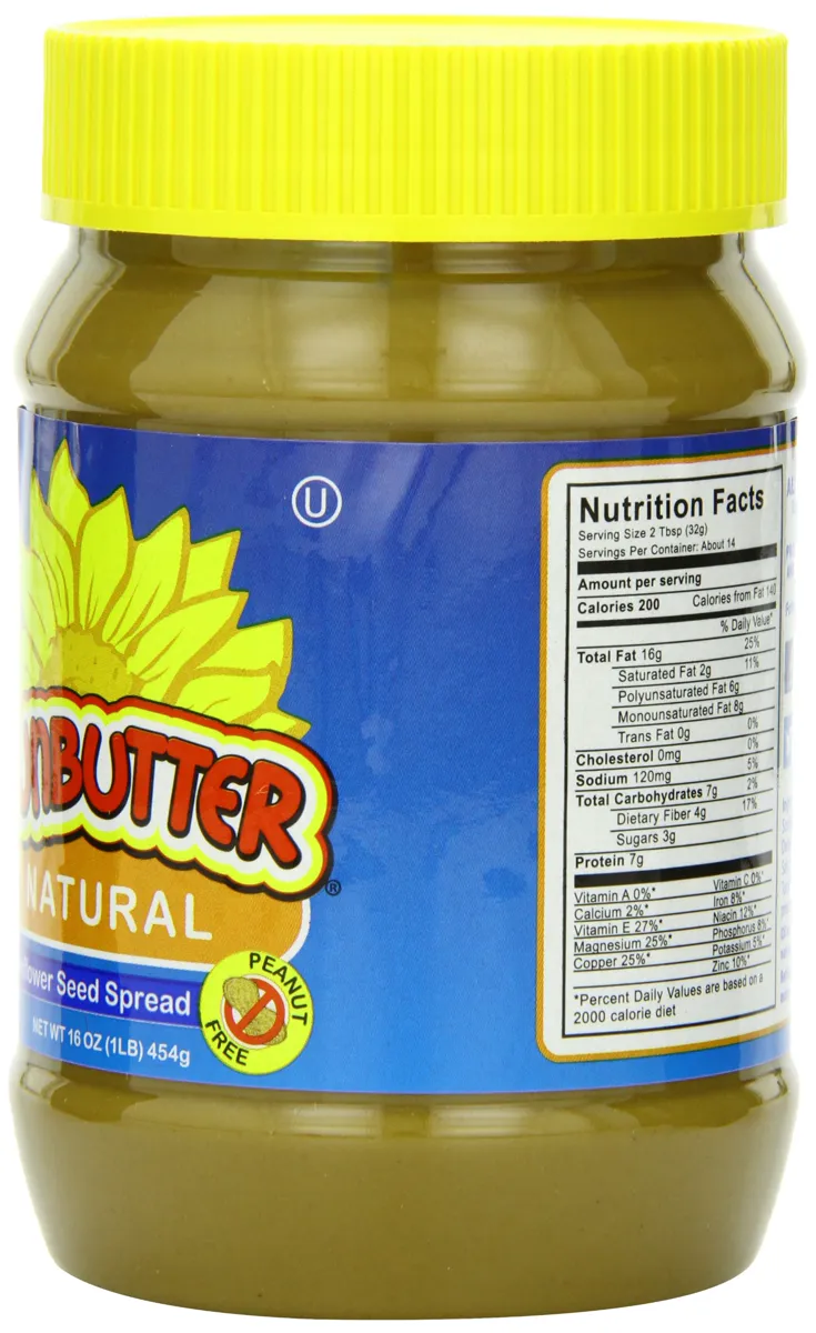 Sunbutter природний спред із насіння соняшнику, 16 унцій, пластикова банка (упаковка 6)