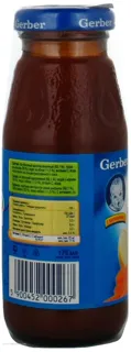 Gerber apple carrot juice with pulp no sugar vitamin C 175ml glass jar from 5 months — photo 3