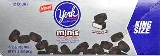 York Minis Unwrapped Dark Chocolate Mint Patties, 2.5 oz (12 pack) — photo 2