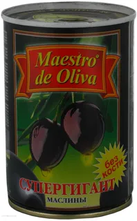 Maestro de Oliva Pitted Black Olives Tin 425g — photo 5