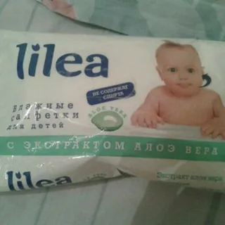 Lilea Wet Wipes for Kids, Aloe 72 pcs — photo 3