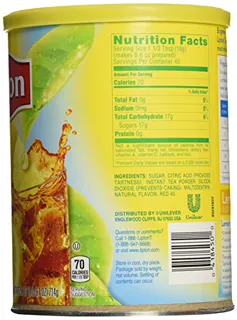 Lipton Natural Lemon Sweetened Iced Tea Mix 750g Canister — photo 5
