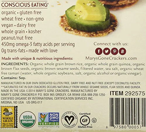 Organic Marys Gone крекери, 10 унцій мішок - 2 карат