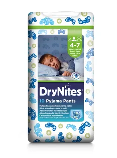 DryNites Pyjama Pants Boys Nighttime Diaper Pants 4-7 Years 10pcs — photo 4